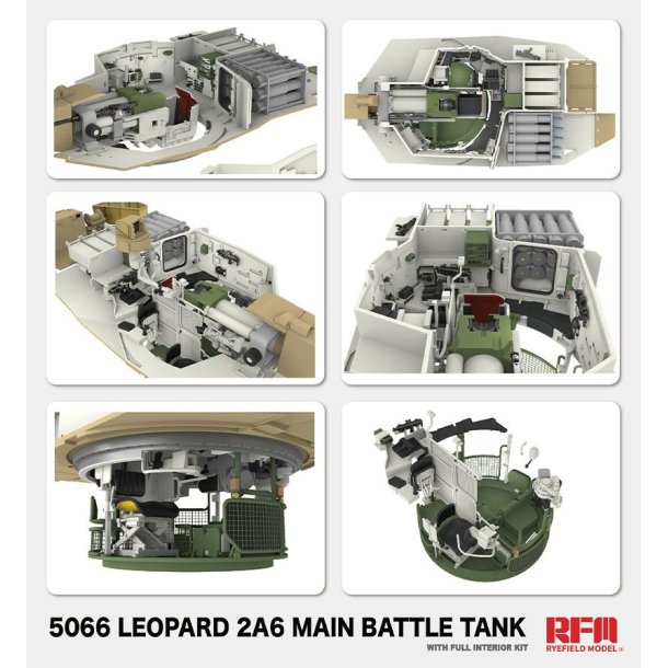 Leopard 2 A6 Main Battle Tank with FULL INTERIOR
