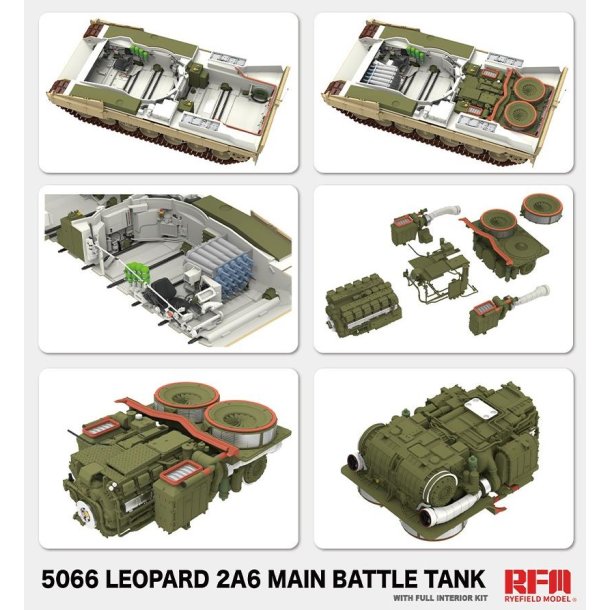 Leopard 2 A6 Main Battle Tank with FULL INTERIOR