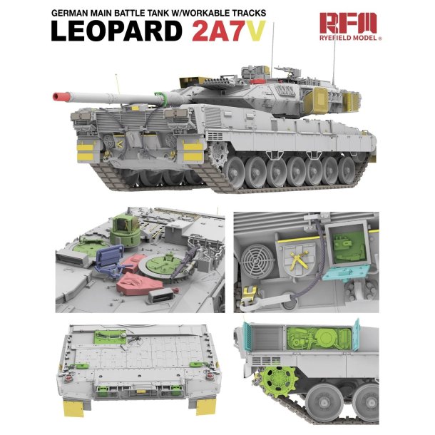 Leopard 2A7V med enkeltleds-blter