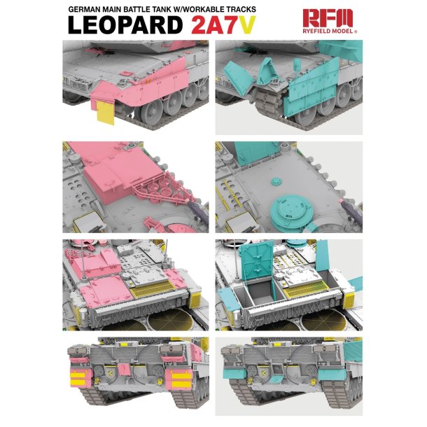 Leopard 2A7V med enkeltleds-blter