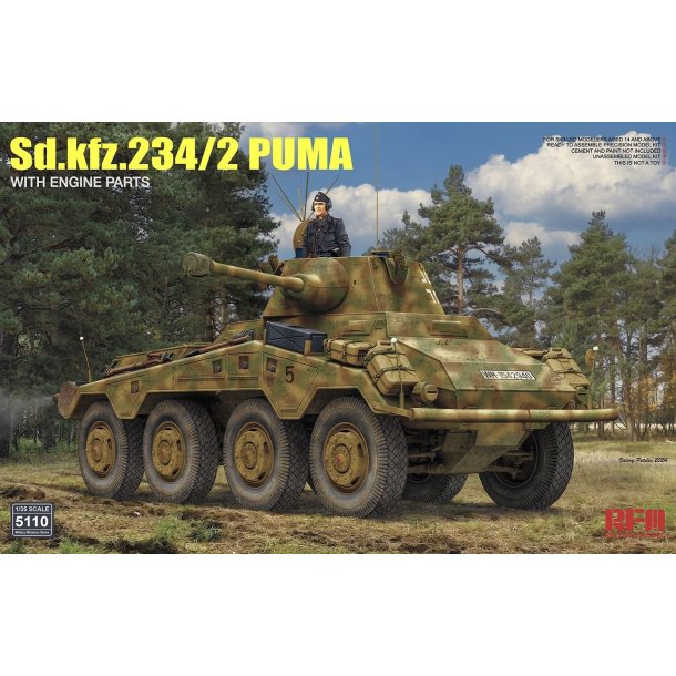 Sd.kfz 234/2 PUMA with engine parts