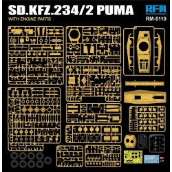 Sd.kfz 234/2 PUMA with engine parts