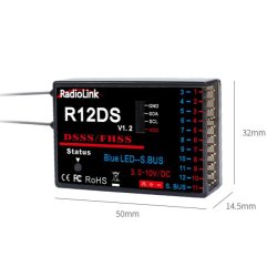 R12DS 12-kanals modtager 2,4 GHz