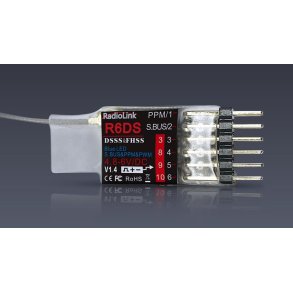 R6DS 6-kanals modtager 2,4 GHz