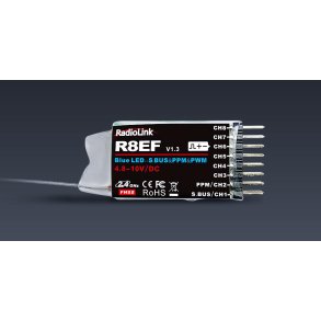 R8EF 8-kanals modtager 2,4 GHz