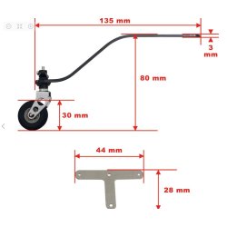 Hkhjul 30 mm i carbon, styrebar