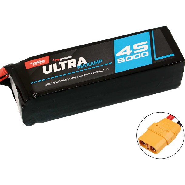 RO-POWER ULTRA MAXAMP 5000mAh 14,8 Volt 4S 35(70)C LiPo XT-90 