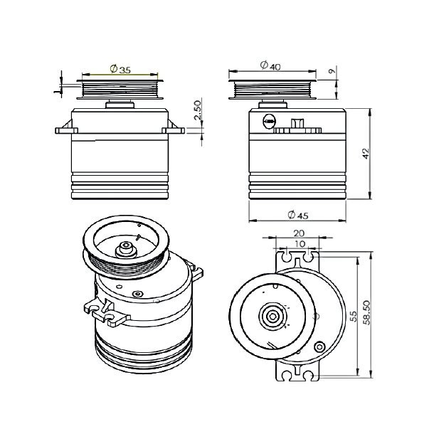 Sejlvindeservo FSW 220, BB MG HV