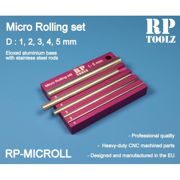 Rullest 1 - 5 mm i eloxeret aluminium og rustfrit stl