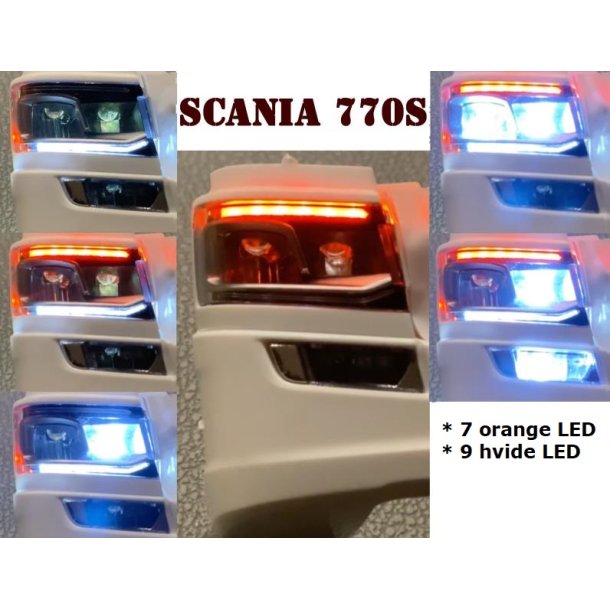 Scania 770 S forlygter - 7,2 - 12,0 volt