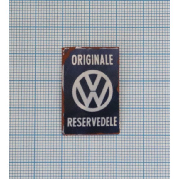 VW Originale reservedele, emaljemrke