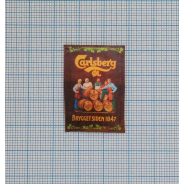 Carlsberg ØL. Brygget siden 1847, emaljemærke