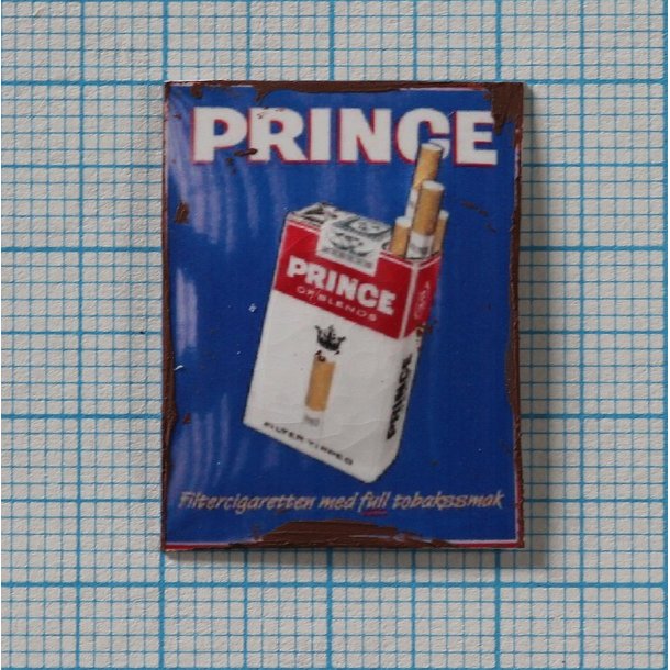 Prince cigaretter, emaljem&aelig;rke