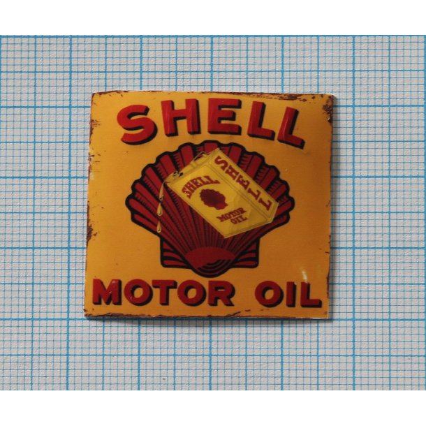 Shell Motor Oil, emaljem&aelig;rke
