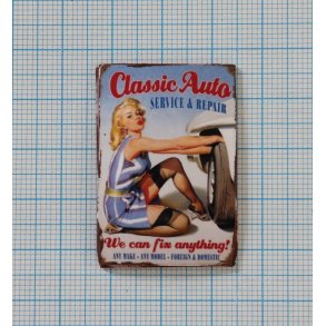Classic Auto - We can fix everything, emaljemærke