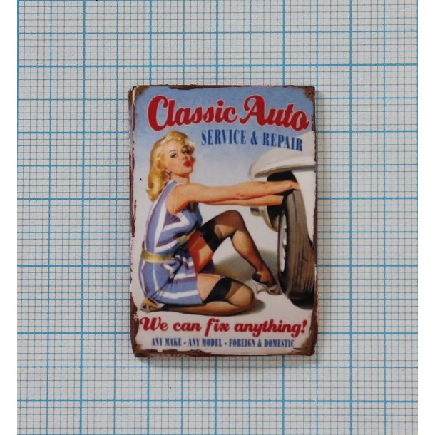 Classic Auto - We can fix everything, emaljemrke