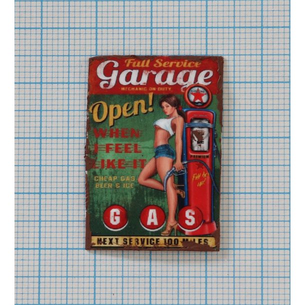 Garage - Open, emaljemrke