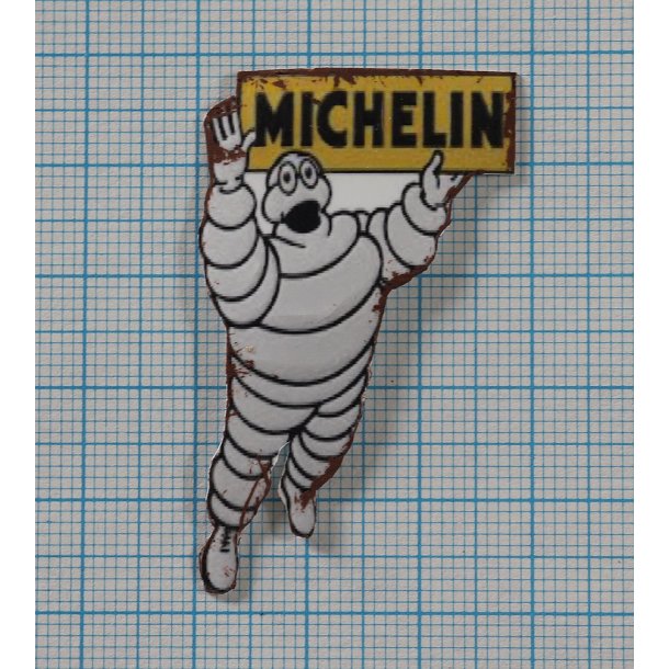 Michelin-mand med skilt, emaljemrke