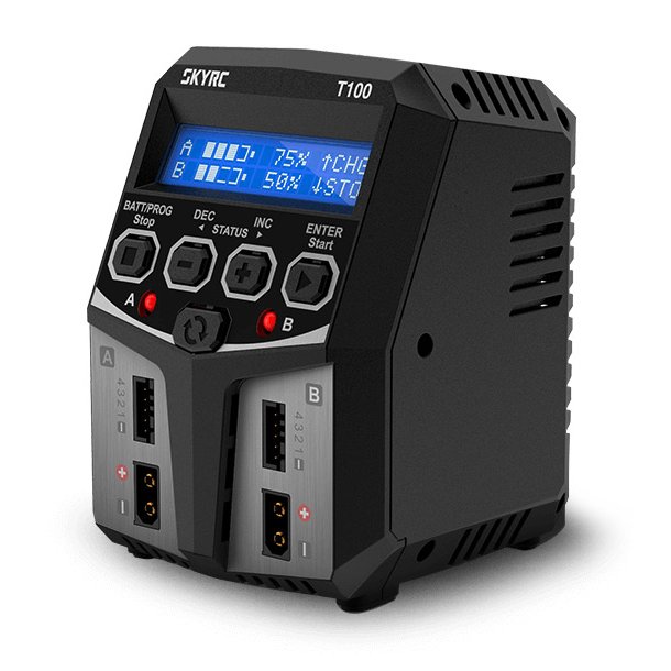 SkyRC T100 DUAL LiPo/LiIon/LiFe/LiHV/NiMH/Pb 5A 2x50W 100-240 V