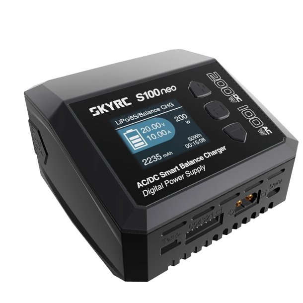 SkyRC S100 AC/DC LiPo 1-6S 12A 100W/200W 100-240 V