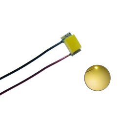 LED SMD med lakeret kobbertrd - VARM HVID