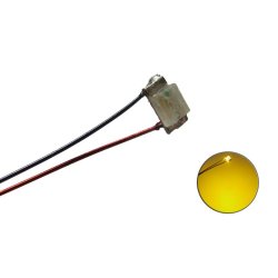 LED SMD med lakeret kobbertrd - GUL