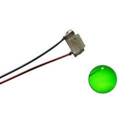 LED SMD med lakeret kobbertrd - GRN