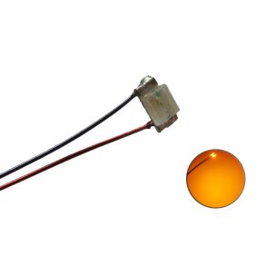 LED SMD med lakeret kobbertråd - ORANGE