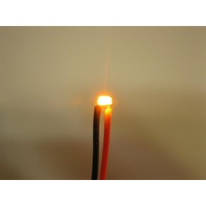 LED SMD med ledninger - ORANGE