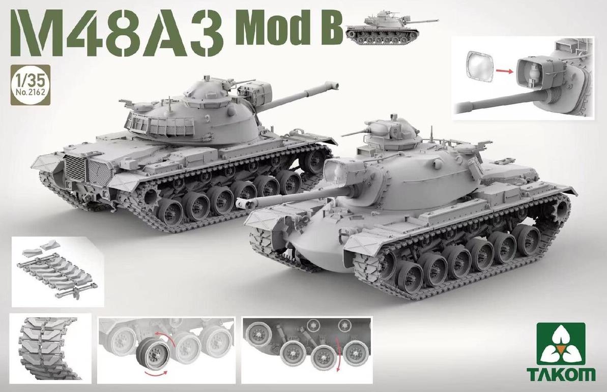 M48 A3 Mod B Patton - Amerikansk Bælte - Efter WWII 1/35 - Modelskibet ...