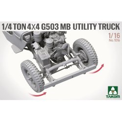 US Army 1/4 Ton 4x4 G503 MB Utility Truck  (Willys Jeep), skala 1/16