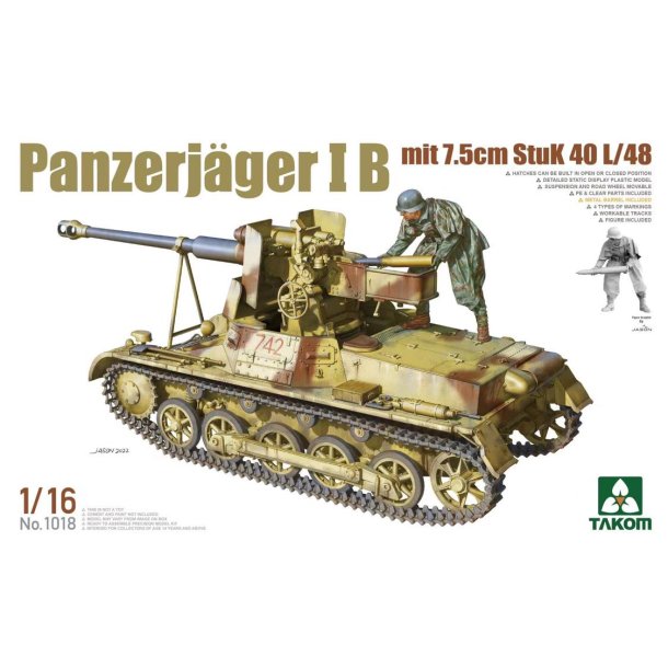 Panzerj&auml;ger IB mit 7.5cm Stuk 40 L/48, skala 1/16