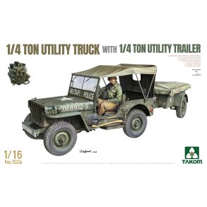1/4 ton utility truck with 1/4 ton utility trailer, skala 1/16