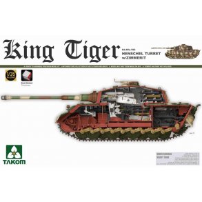 German Heavy Tank Sd.Kfz.182 King Tiger Henschel Turret w/Zimmerit and interior