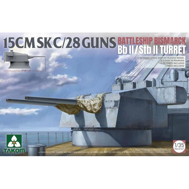 Slagskibet Bismarck: 15cm SK C/28 kanoner Bb II/Stb II