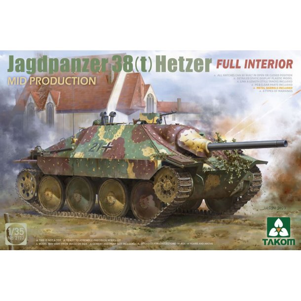 Jagdpanzer 38(t) Hetzer MID med fuldt interir