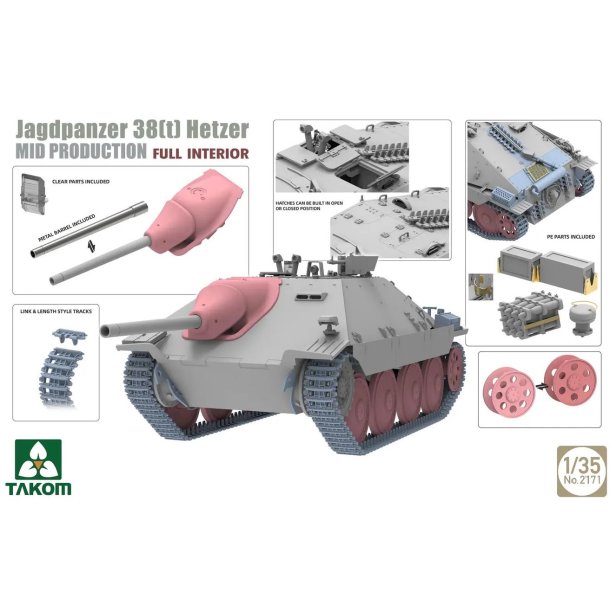 Jagdpanzer 38(t) Hetzer MID med fuldt interi�r