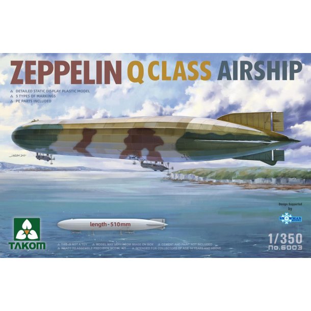 Zeppelin Q-klasse luftskib, skala 1/350