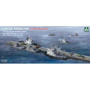 Floating Bridge Pier - inkl. 8 skibe, skala 1/350