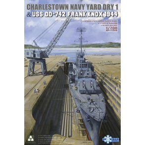 Charlestown Navy Yard Dry Dock 1 & USS DD-742 Frank Knox 1944