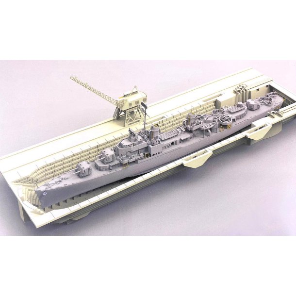 Charlestown Navy Yard Dry Dock 1 &amp; USS DD-742 Frank Knox 1944