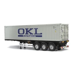 3-akslet containertrailer med 40 fods container