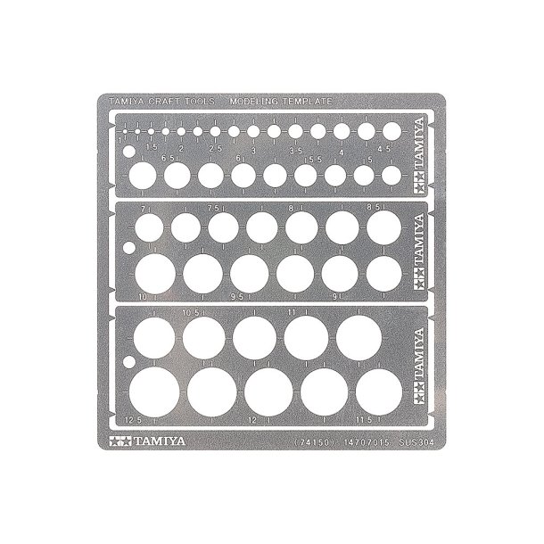 Tamiya Modeling Template (Rund �1 - �12,5 mm)