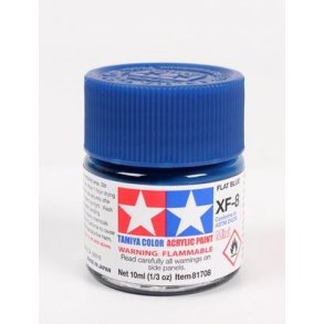 Tamiya Acrylic Mini XF-8 Flat Blue 10ml