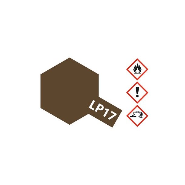 Tamiya LP-17 - 10 ml - Linoleumsbrun (m&oslash;rk brun), mat
