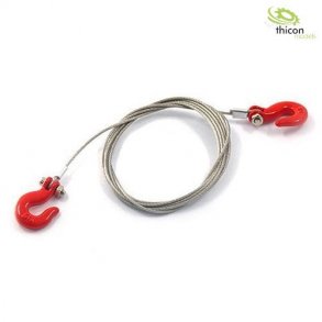 Wire med kroge, røde