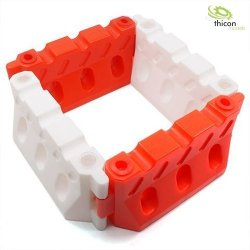 Afsprringselementer rd/hvid, 2 st