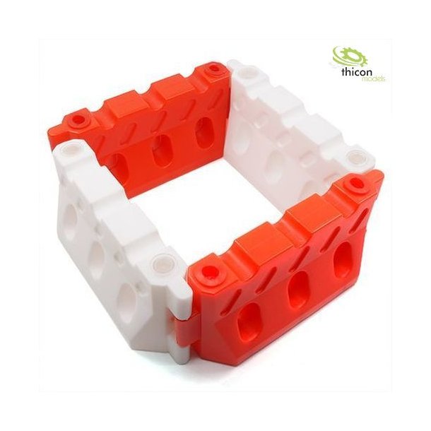 Afsprringselementer rd/hvid, 2 st