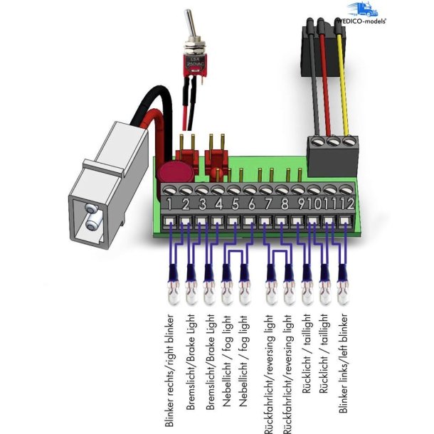 Lighting system MFL-A for semi-trailers / trailers with IR 7