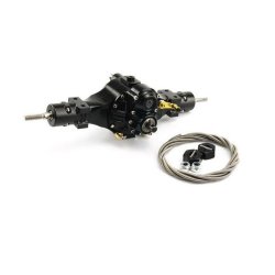 Bagaksel V2 med trk, gennemgang og differentialespr, aluminium